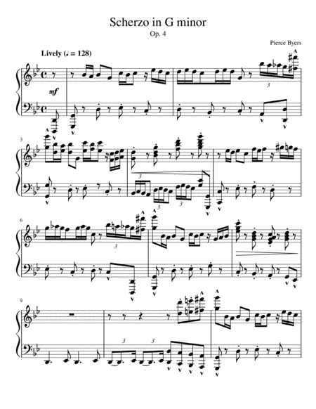 Free Sheet Music Scherzando In G Minor Op 4