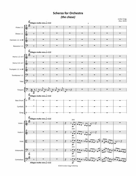 Free Sheet Music Scherzo For Orchestra The Chase
