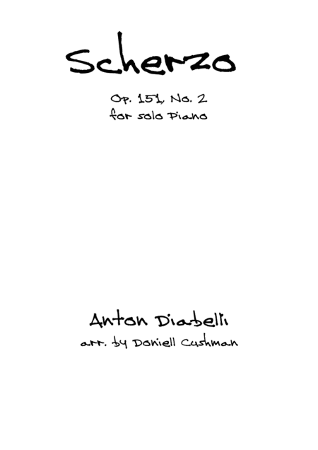 Scherzo From Opus 151 No 2 Solo Piano Sheet Music