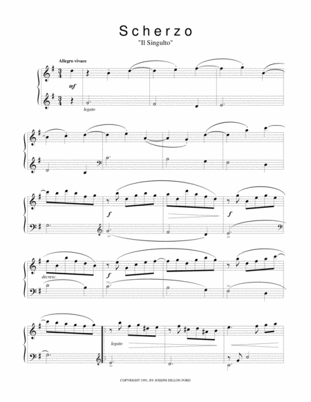 Scherzo Il Singulto The Hiccough From Sonatinas And Other Pieces From The Viennese Sketchbook For Piano Solo Sheet Music