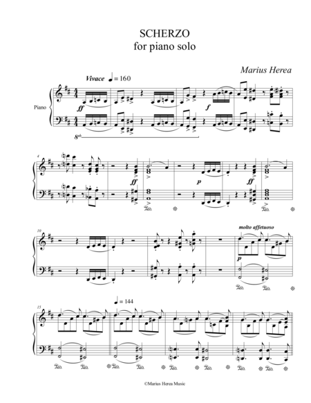 Scherzo In D Major Sheet Music