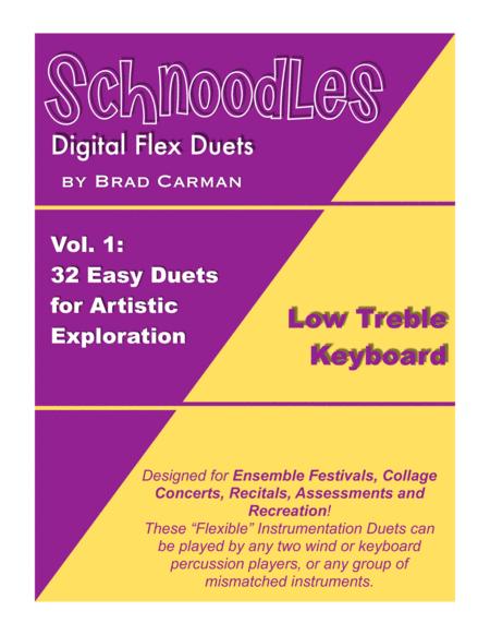 Free Sheet Music Schnoodles 32 Easy Flex Duets For Band Low C Treble Book For Var Keyboards