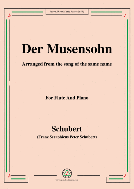 Free Sheet Music Schubert Der Musensohn For Flute And Piano