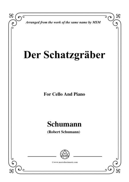 Schumann Der Schatzgrber For Cello And Piano Sheet Music