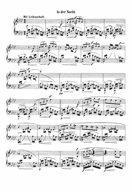 Free Sheet Music Schumann Fantasiestcke Op 12 5 In Der Nacht Complete Version