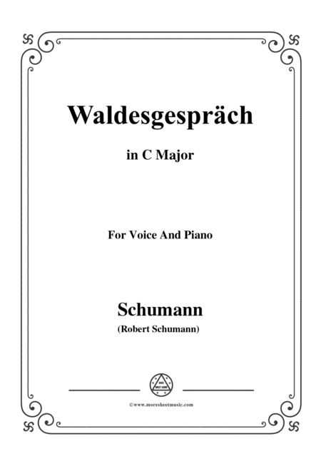 Free Sheet Music Schumann Waldcsgesprch In C Major For Voice And Piano