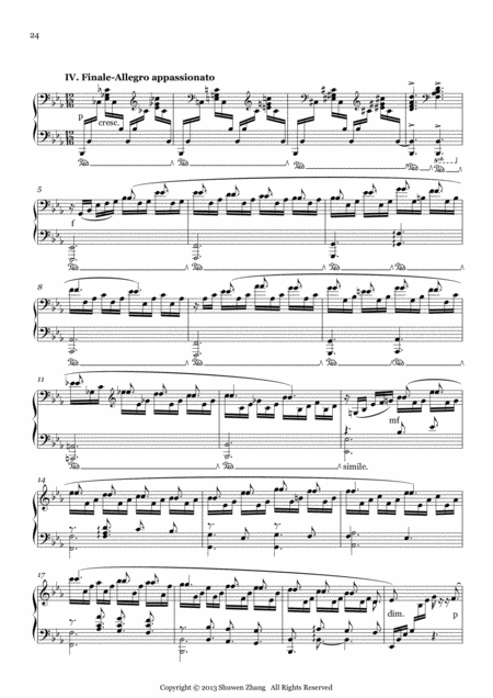 Schuwenn Z Piano Sonata No 4 In E Flat Major Iv Finale Allegro Appassionato Sheet Music