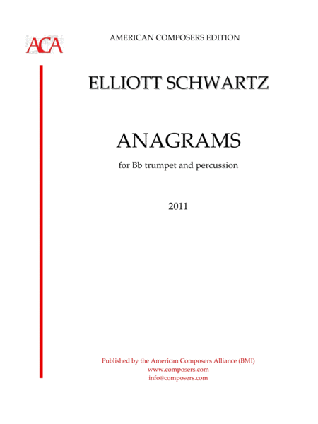 Free Sheet Music Schwartz Anagrams