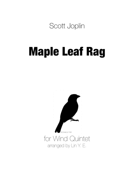 Scott Joplin Maple Leaf Rag For Wind Quintet Sheet Music