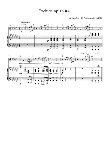 Scriabin Prelude Op 16 4 Sheet Music