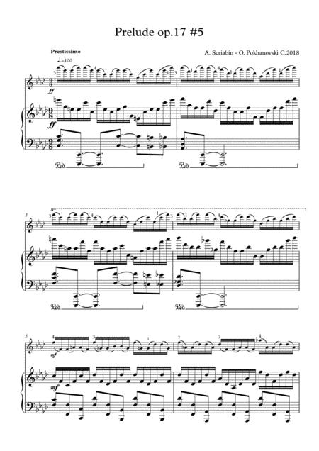 Free Sheet Music Scriabin Prelude Op 17 5