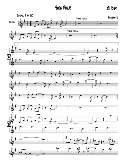 Free Sheet Music Sea Folk Bb