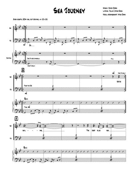 Sea Journey Arr By Mike Dana Satb Vocal Jazz Ens Rhythm Sheet Music