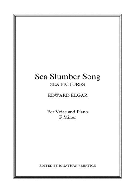 Free Sheet Music Sea Slumber Song Sea Pictures F Minor