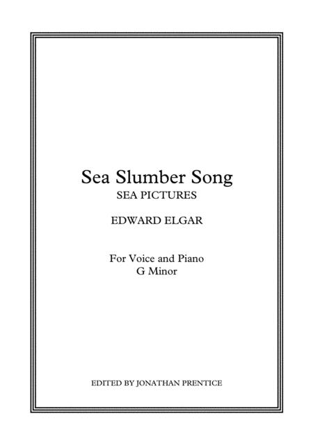 Sea Slumber Song Sea Pictures G Minor Sheet Music