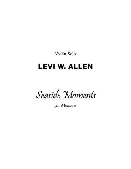 Free Sheet Music Seaside Moments Violin Solo