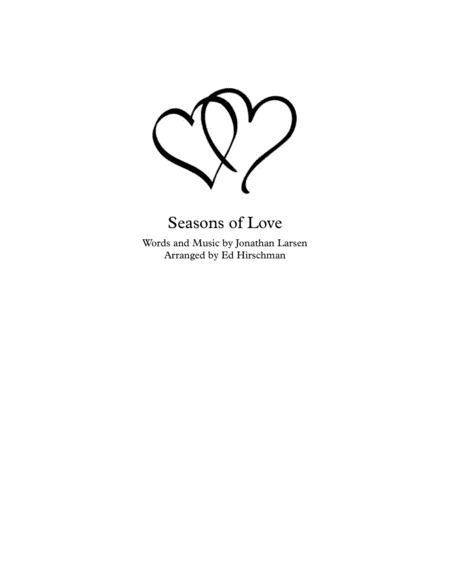 Free Sheet Music Seasons Of Love For Brass Quintet
