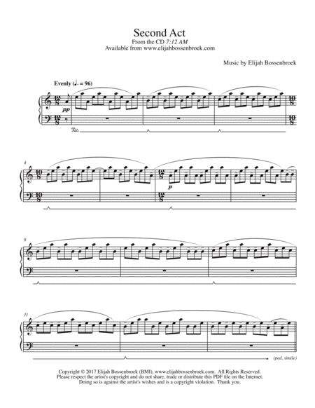 Second Act Sheet Music