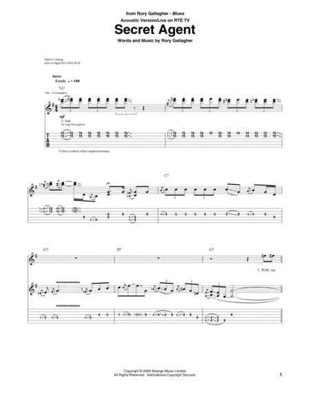 Secret Agent Sheet Music