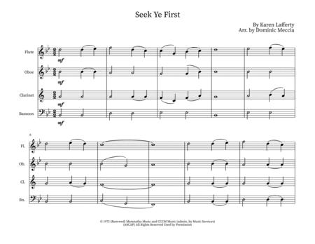 Seek Ye First Wind Quartet Sheet Music