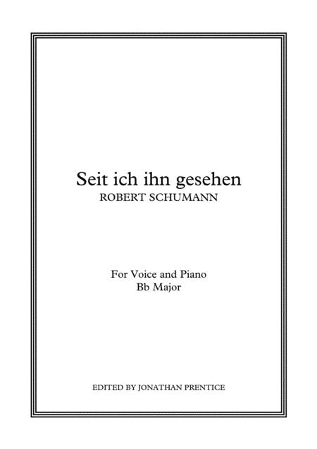 Free Sheet Music Seit Ich Ihn Gesehen Bb Major