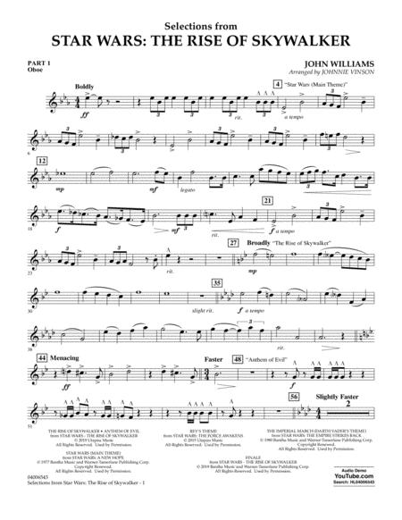 Free Sheet Music Selections From Star Wars The Rise Of Skywalker Pt 1 Oboe
