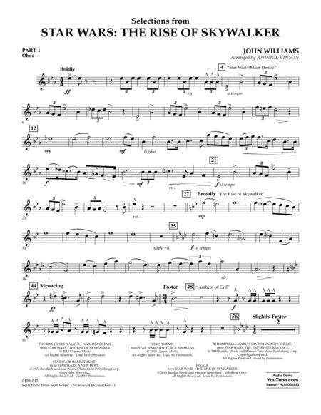 Selections From Star Wars The Rise Of Skywalker Pt 1 Oboe Sheet Music