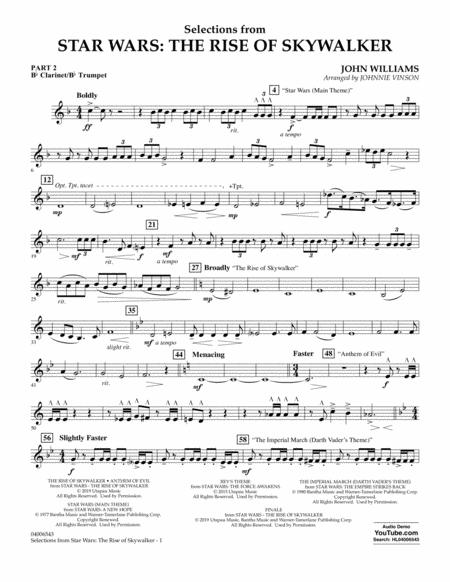 Free Sheet Music Selections From Star Wars The Rise Of Skywalker Pt 2 Bb Clarinet Bb Trumpet