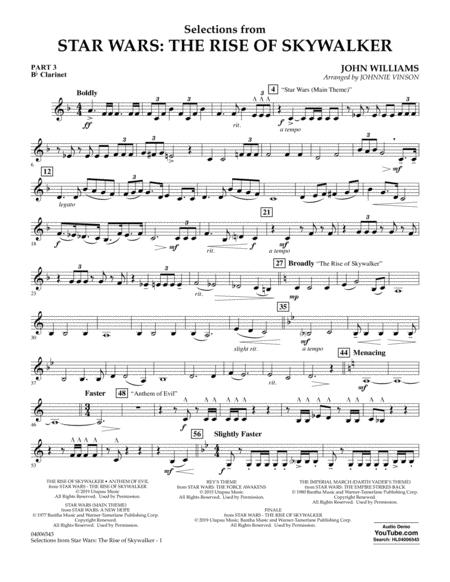 Free Sheet Music Selections From Star Wars The Rise Of Skywalker Pt 3 Bb Clarinet