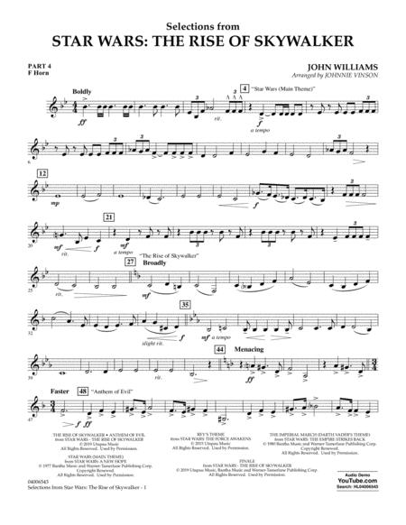 Free Sheet Music Selections From Star Wars The Rise Of Skywalker Pt 4 F Horn