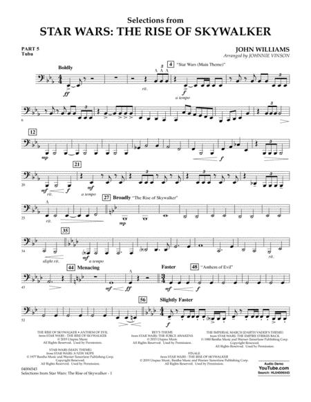 Selections From Star Wars The Rise Of Skywalker Pt 5 Tuba Sheet Music