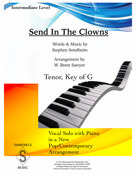 Free Sheet Music Send In The Clowns Tenor Key Of G