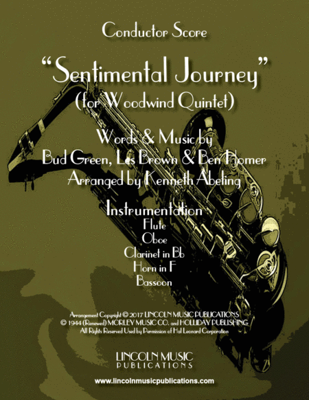 Sentimental Journey For Woodwind Quintet Sheet Music