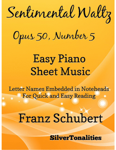 Sentimental Waltz Opus 50 Number 5 Easy Piano Sheet Sheet Music