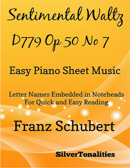 Sentimental Waltz Opus 50 Number 7 Easy Piano Sheet Music Sheet Music