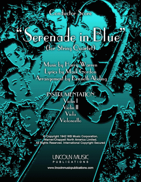 Free Sheet Music Serenade In Blue For String Quartet