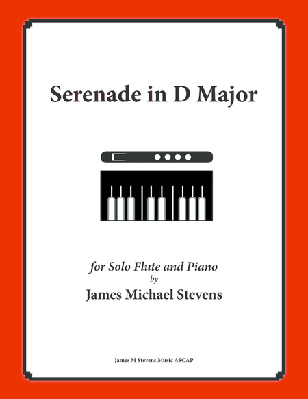 Serenade In D Major Solo Flute Piano Sheet Music