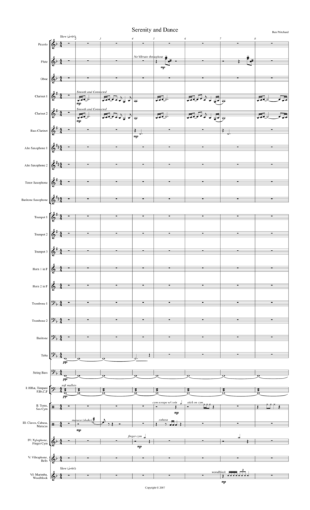 Serenity And Dance Sheet Music