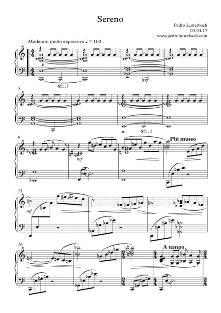 Sereno Sheet Music