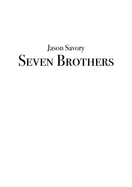 Free Sheet Music Seven Brothers