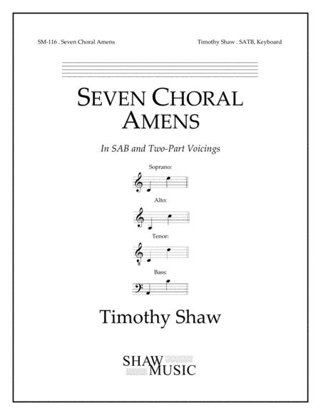 Free Sheet Music Seven Choral Amens