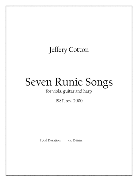 Seven Runic Songs Sheet Music