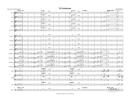 Free Sheet Music Seventy Six Trombones Big Band