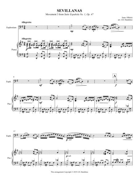 Free Sheet Music Sevillanas From Suite Espaola No 1 Op 47