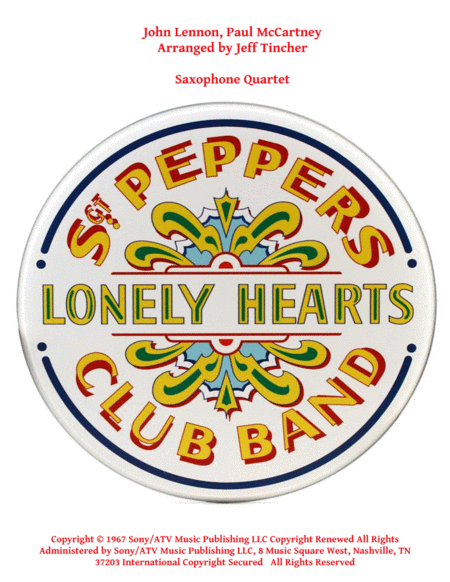 Free Sheet Music Sgt Peppers Lonely Hearts Club Band