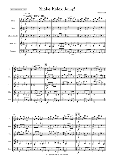 Shake Relax Jump Sheet Music