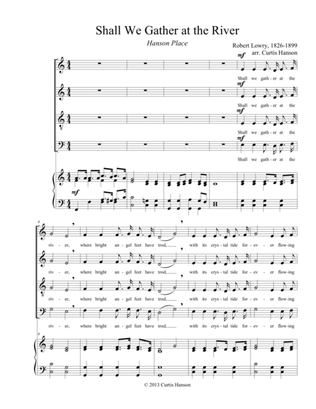 Shall We Gather At The River Satb Sheet Music