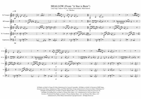 Shallow Brass Quintet Sheet Music