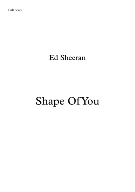 Free Sheet Music Shape Of You Brass Quintet