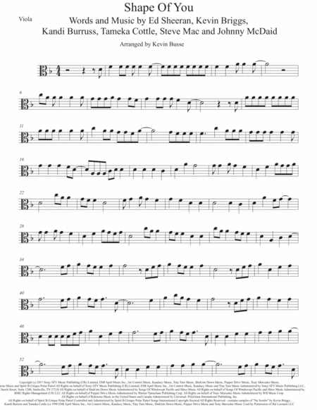 Shape Of You Viola Sheet Music